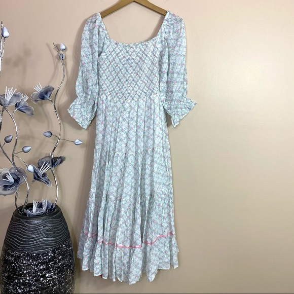 ❗️SOLD❗️LoveShackFancy Rigby Dress in Green Leaf - Picture 5 of 9